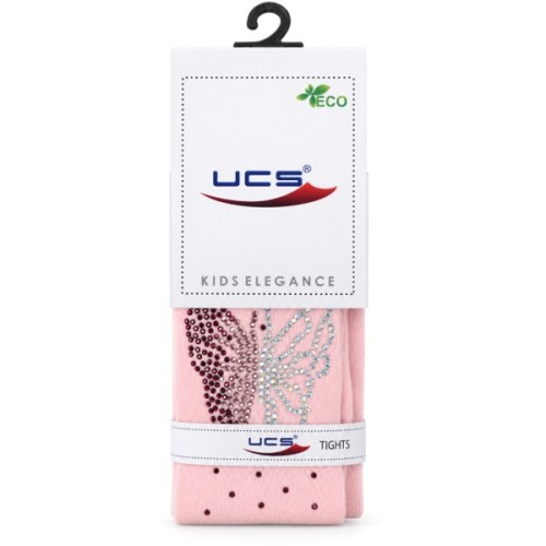 Колготки дитячі UCS Socks зі стразами (M0C0302-1158-3G-pink)
