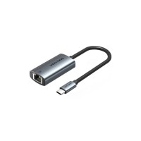Перехідник USB-C to RJ45 Ethernet 1000Mbps black Vention (CFPHB)