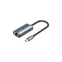 Перехідник USB-C to RJ45 Ethernet 1000Mbps black Vention (CFPHB)