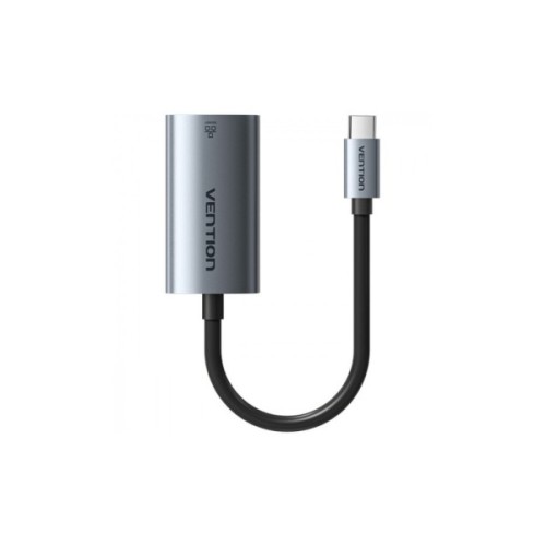 Перехідник USB-C to RJ45 Ethernet 1000Mbps black Vention (CFPHB)