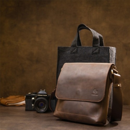 Сумка Grande Pelle Чоловіча Коричнева (11432)