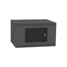Шафа настінна Ipcom 6U, 600*450, перфоровані дверцята, RAL9005 (СН-6U-060х045-ДП-9005)