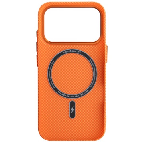 Чохол до мобільного телефона Armorstandart LikeCarbon2 MagCase Apple iPhone 17 Pro Kevlar Orange (ARM88556)
