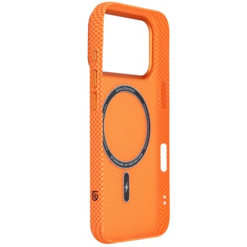 Чохол до мобільного телефона Armorstandart LikeCarbon2 MagCase Apple iPhone 17 Pro Kevlar Orange (ARM88556)