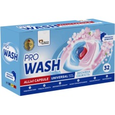 Капсули для прання Pro Wash All in 1 Universal Весняна свіжість 32 шт. (4262396144683)