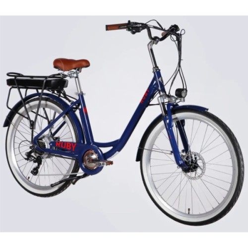 Електровелосипед Dorozhnik 26" eRUBY DD FR рама-17" 36B 13А*г 500Вт 2026 темно-синій (ELB-D-26-299)