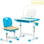 Парта зі стільцем Evo-kids (стіл+стілець+полиця+лампа) Blue (Evo-17 BL Ergo)