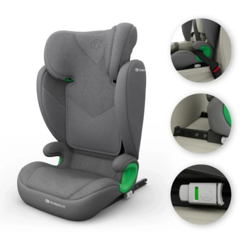 Автокрісло Kinderkraft Junior Fix 2 Plus i-Size Grey (KCJUFI20GRYPL0N) (5902533931156)