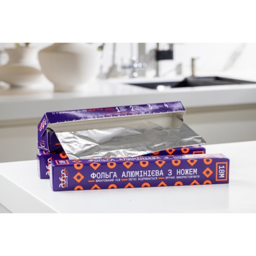 Фольга алюмінієва Добра Господарочка Колекція Вибійка З ножем 18 м (4820086524094)