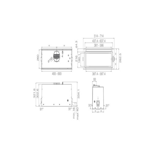 Витяжка кухонна Elica LANE SENSOR BLMAT/A/72