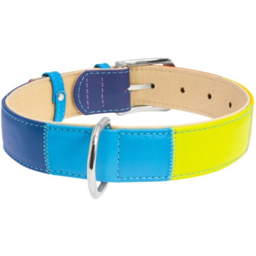 Нашийник для тварин WAUDOG Glamour з QR паспортом "Веселка" L (3922)