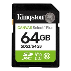 Карта пам'яті Kingston 64GB SDXC class 10 UHS-I V10 A1 Canvas Select Plus (SDS3/64GB)