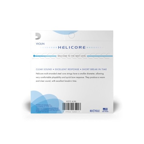Струни для скрипки D'Addario Helicore Violin String Set 4/4 Scale Light Tension (H310 4/4L)