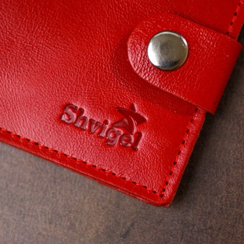 Портмоне Shvigel Шкіряне Червоне (16461)
