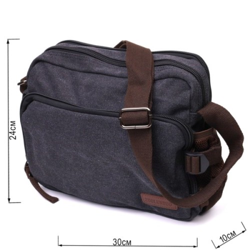 Сумка Vintage З текстилю Чорна (22204)