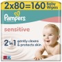 Дитячі вологі серветки Pampers Sensitive 2 x 80 шт(160 шт) (8006530135252)