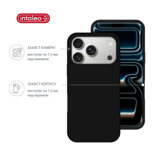 Чохол до мобільного телефона Intaleo Silicone Case Apple iPhone 17 Pro Max Black (1283126630545)