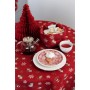 Скатертина Прованс Дзвіночки на червоному Dх136 см (036868)