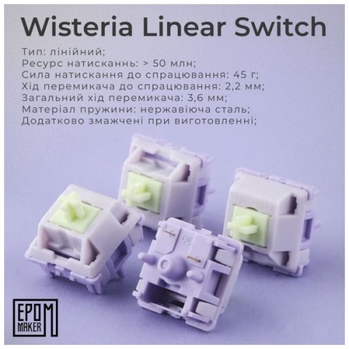 Клавіатура Epomaker Shadow-X 70 Wisteria Linear Switch Hot-Swap LCD Screen RGB Wireless/Bluetooth/USB UA White (SHX-W-WL)