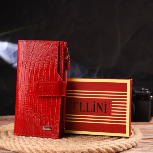 Гаманець Canpellini З натуральної шкіри Червоний (21646)