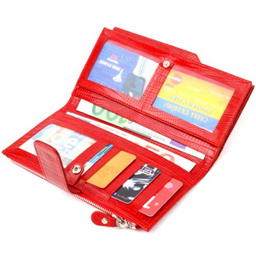 Гаманець Canpellini З натуральної шкіри Червоний (21646)