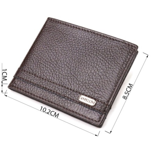 Гаманець Canpellini Затискач з натуральної шкіри Коричневий (21517)