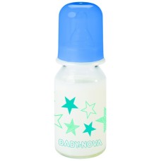 Пляшечка для годування Baby-Nova Декор скляна 125 мл Синя (3960332)
