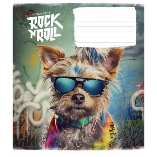 Зошит Школярик Rock star 12 аркушів клітинка (012-3277K)