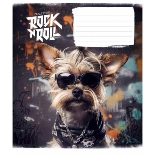 Зошит Школярик Rock star 12 аркушів клітинка (012-3277K)