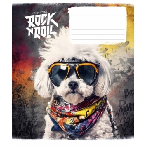 Зошит Школярик Rock star 12 аркушів клітинка (012-3277K)