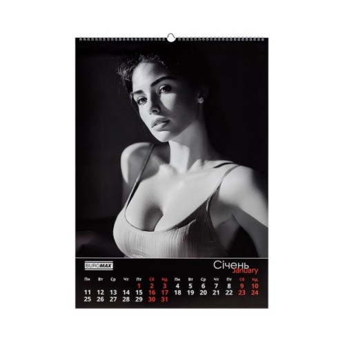 Календар Buromax настінний А2 2027 рік, 1 пружина, Women (BM.210653)