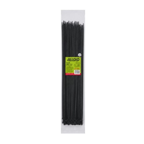 Стяжка Alloid 4.6х450мм, пластик, 100шт./уп., чорний (PC-46450 B)