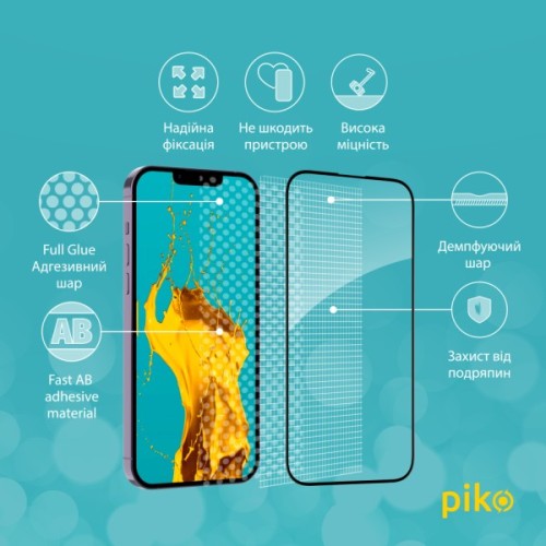 Скло захисне Piko Full Glue ESD Apple iPhone 17e Black (1283126636974)