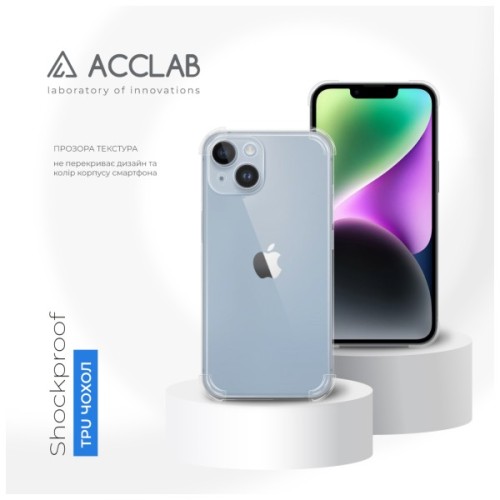 Чохол до мобільного телефона ACCLAB ShockProof Apple iPhone 14 Plus Transparent (1283126553653)