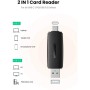 Зчитувач флеш-карт Ugreen USB-C + USB to TF/SD 3.0 CM304 black (80191)