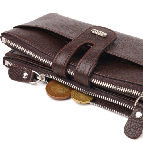 Гаманець Canpellini З натуральної шкіри Коричневий (21632)