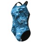 Купальник Arena Blue Flowers Swimsuit V Back 009027-850 синій, чорний 44 (3468337506461)