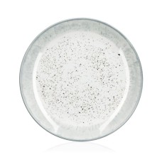 Тарілка Ardesto Siena, 19см, порцеляна, біло-сірий (AR2919SW)