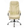 Офісне крісло Аклас Тироль CH MB кожа натур. бежевое (12443)