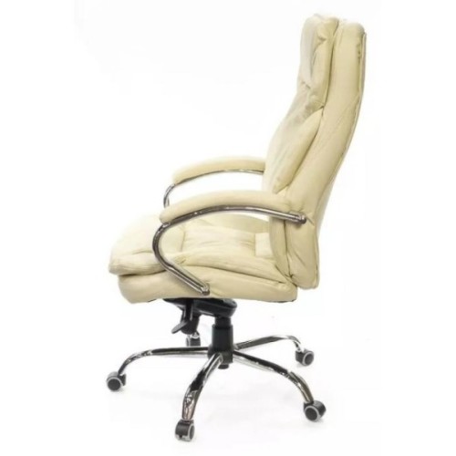 Офісне крісло Аклас Тироль CH MB кожа натур. бежевое (12443)