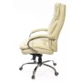 Офісне крісло Аклас Тироль CH MB кожа натур. бежевое (12443)