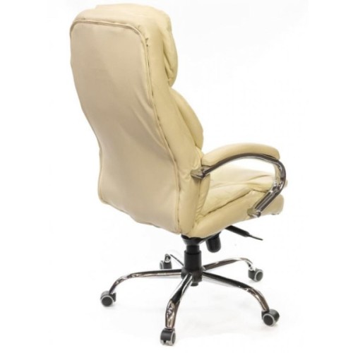 Офісне крісло Аклас Тироль CH MB кожа натур. бежевое (12443)