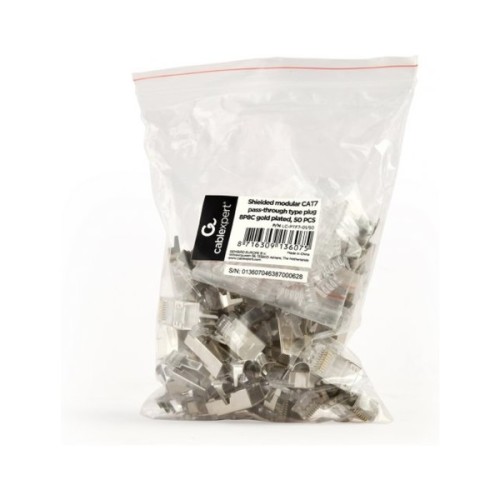 Конектор RJ45 cat.7 FTP 8P8C * 10 (наскрізні отв., позолоч. конт.) Cablexpert (LC-PTF7-01/10)
