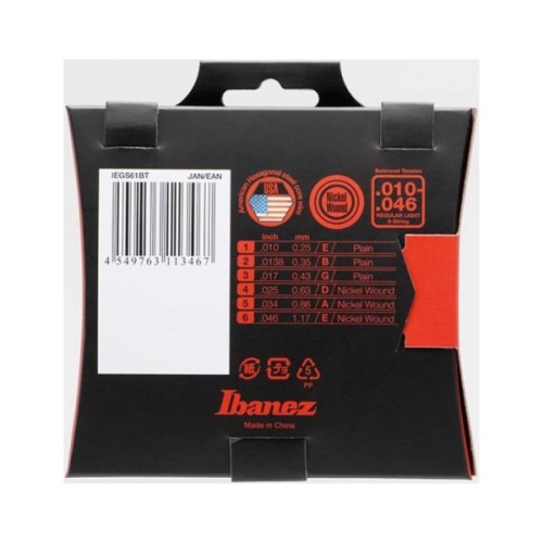Струни для гітари Ibanez IEGS61BT Electric Guitars Strings 10-46 (301872)