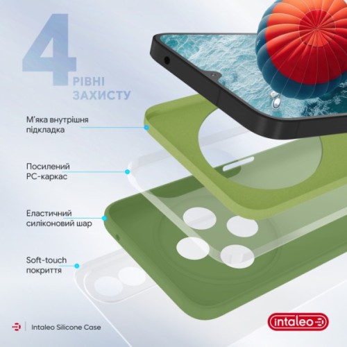 Чохол до мобільного телефона Intaleo Silicone Xiaomi Redmi 14C 4G Green (1283126617041)
