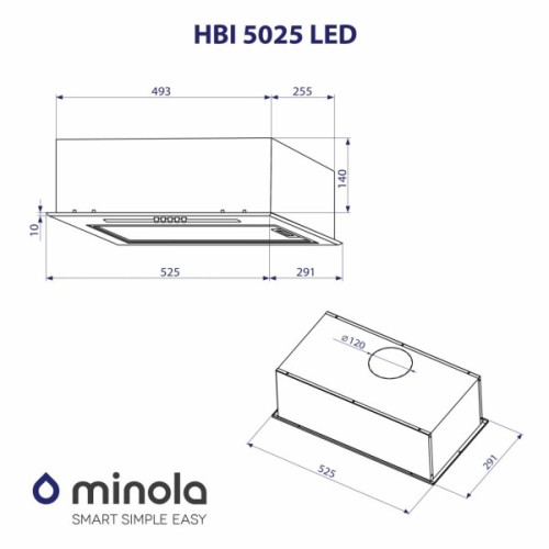 Витяжка кухонна Minola HBI 5025 I LED