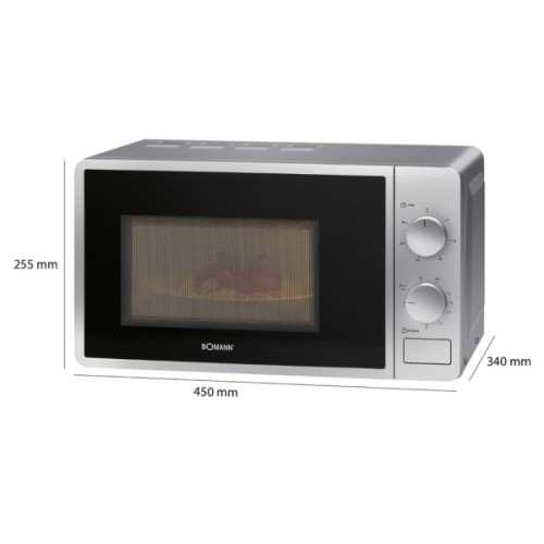 Мікрохвильова піч Bomann MWG 6015 CB silver (MWG6015CB silver)