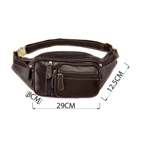 Сумка Vintage Поясна об'ємна чоловіча Коричнева (14860)