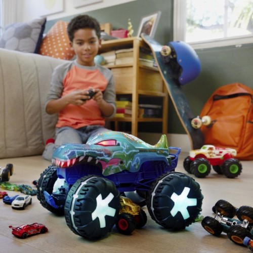 Радіокерована іграшка Hot Wheels Автомодель Monster Trucks Мега Рекс 1:15 (JBD90)