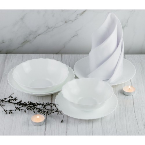 Тарілка Vittora Wave Blanco обідня 220 мм (V-220W)